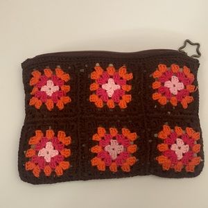 Bright and Colorful Granny Square Small Travel Pouch